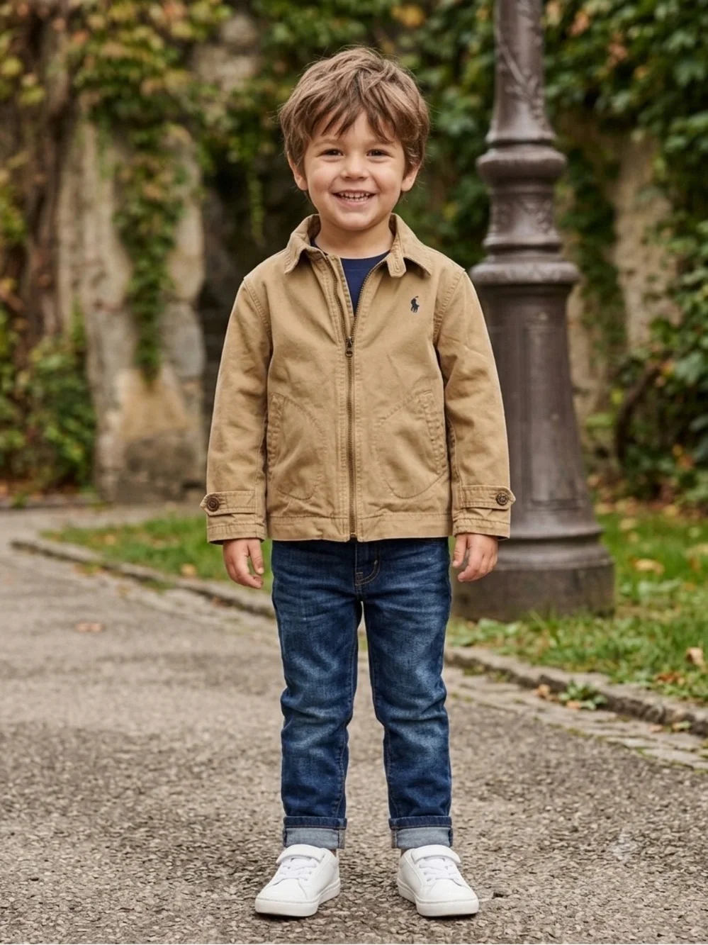 Ralph Lauren Tan Zip-Front Boys Jacket